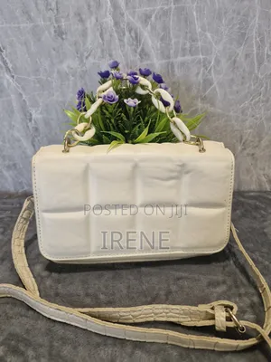 Gold And White Sling Bag