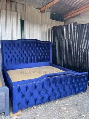 Modern Blue 5 by 6 Chester Bed