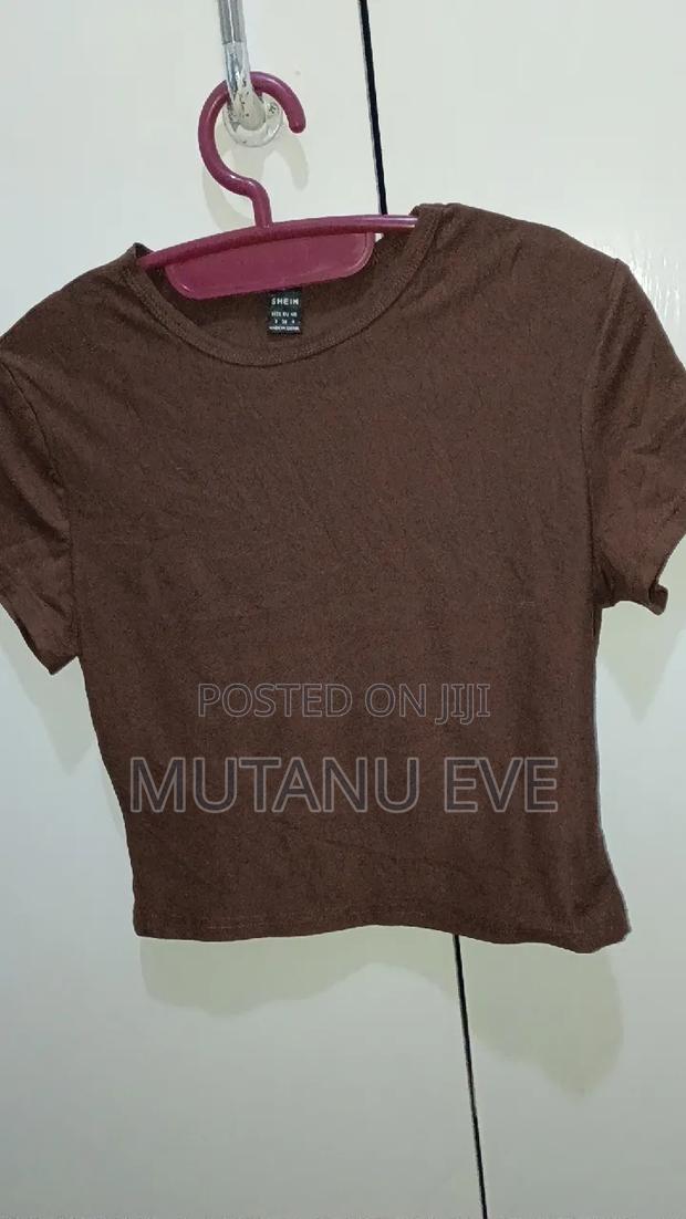 Brown Cropped Shirt. Never Worn, Good Material - thumbnail 2