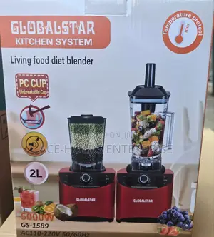 2-in-1 Globalstar Commercial Blender Grinder (Silver Crest Model)