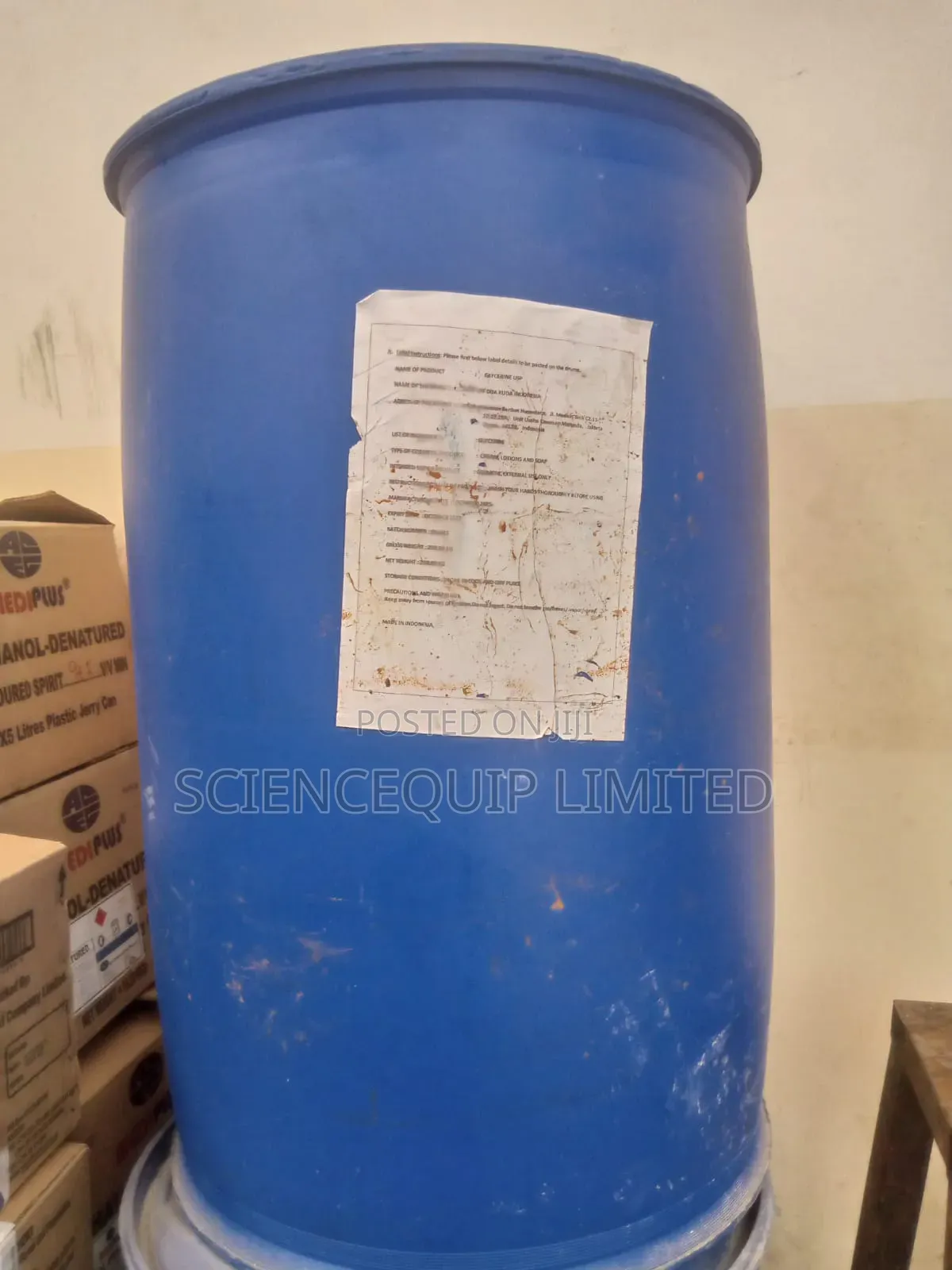 Pure Glycerine – 250 KGS Drum