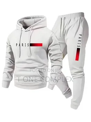 Original 2pc Men’Stracksuit Hoodie + Sweatpants Set Paris Print Army