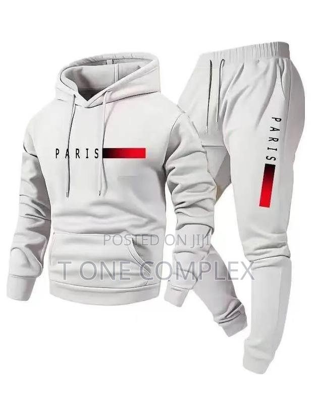 Original 2pc Men’Stracksuit Hoodie + Sweatpants Set Paris Print Army