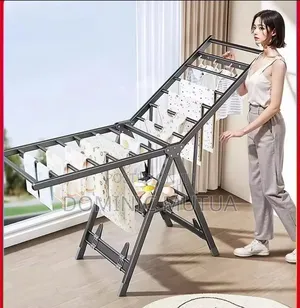 Foldable Heavy Clothes Drying Rack With Wheels