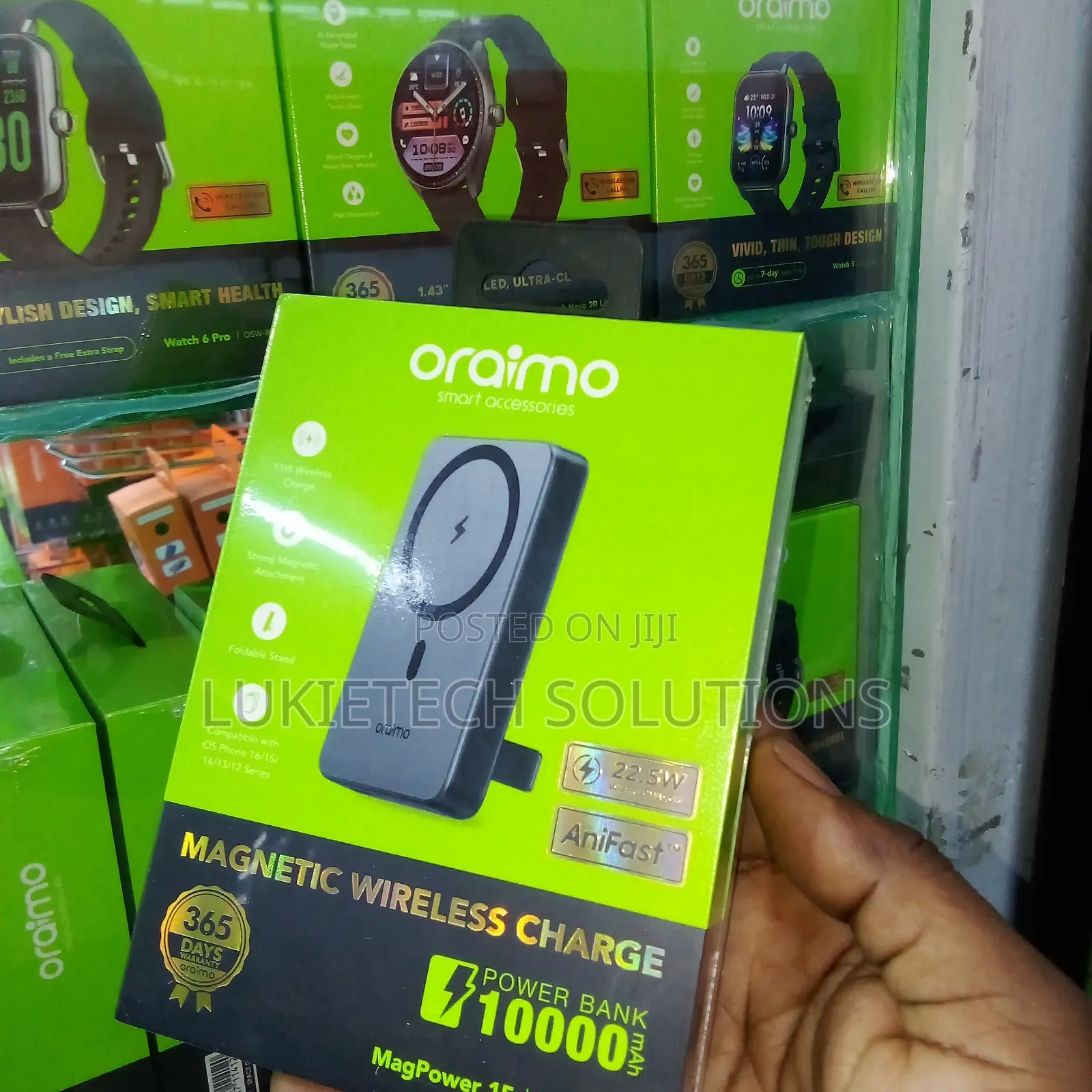 Original Oraimo Wireless Powerbank Compatible With iPhone, Foldable