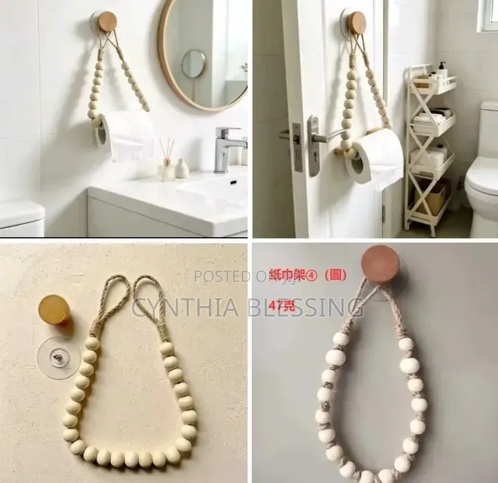Rustic Hemp Rope Tissue Holder