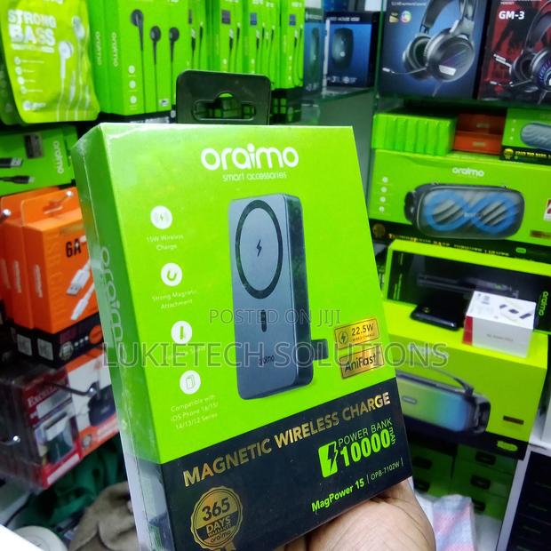 Oraimo Wireless Powerbank Magnetic Wireless Charger,Magma 15 - thumbnail 2