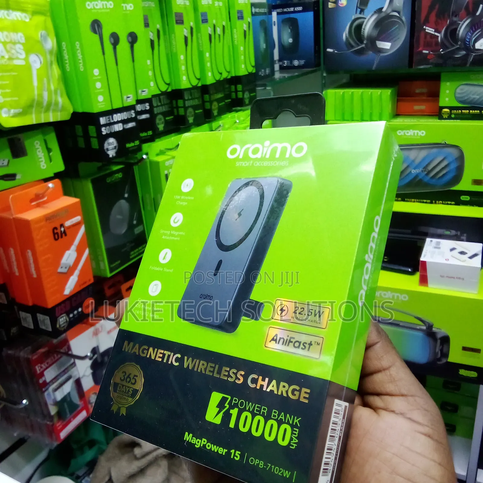 Wireless Powerbank 10000mah.Compatible With iPhone Foldable Portable
