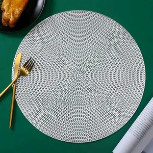 6pcs PVC Non-Woven Round Table Mats