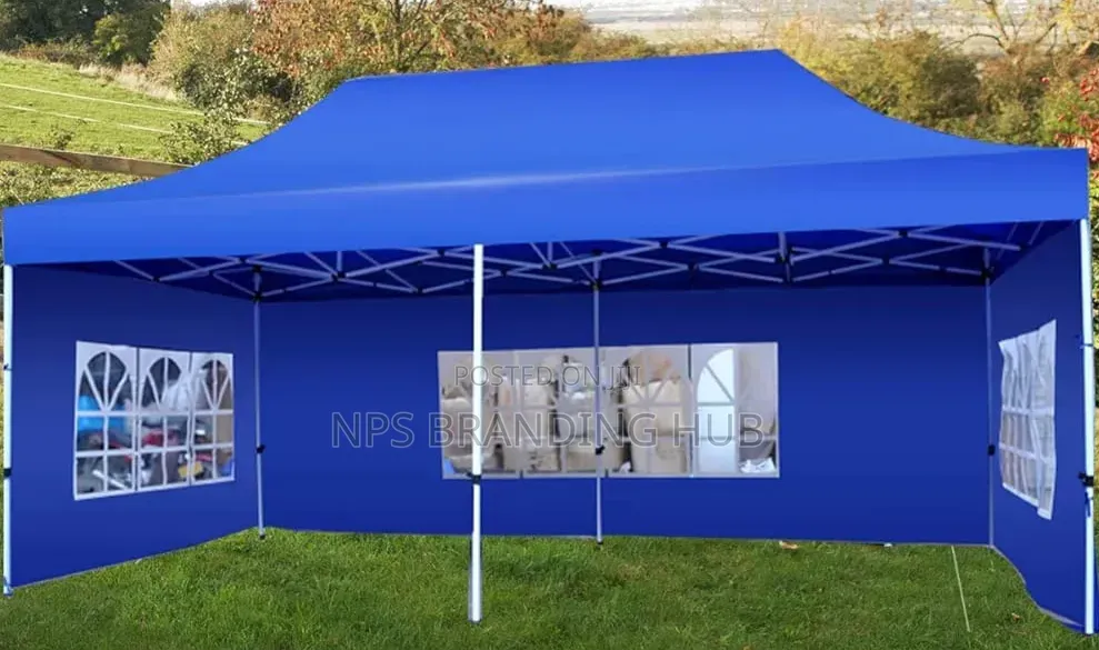 *3×6. Pop Up Gazebo Canopy Tent With 3 Window Side Walls (Gle
