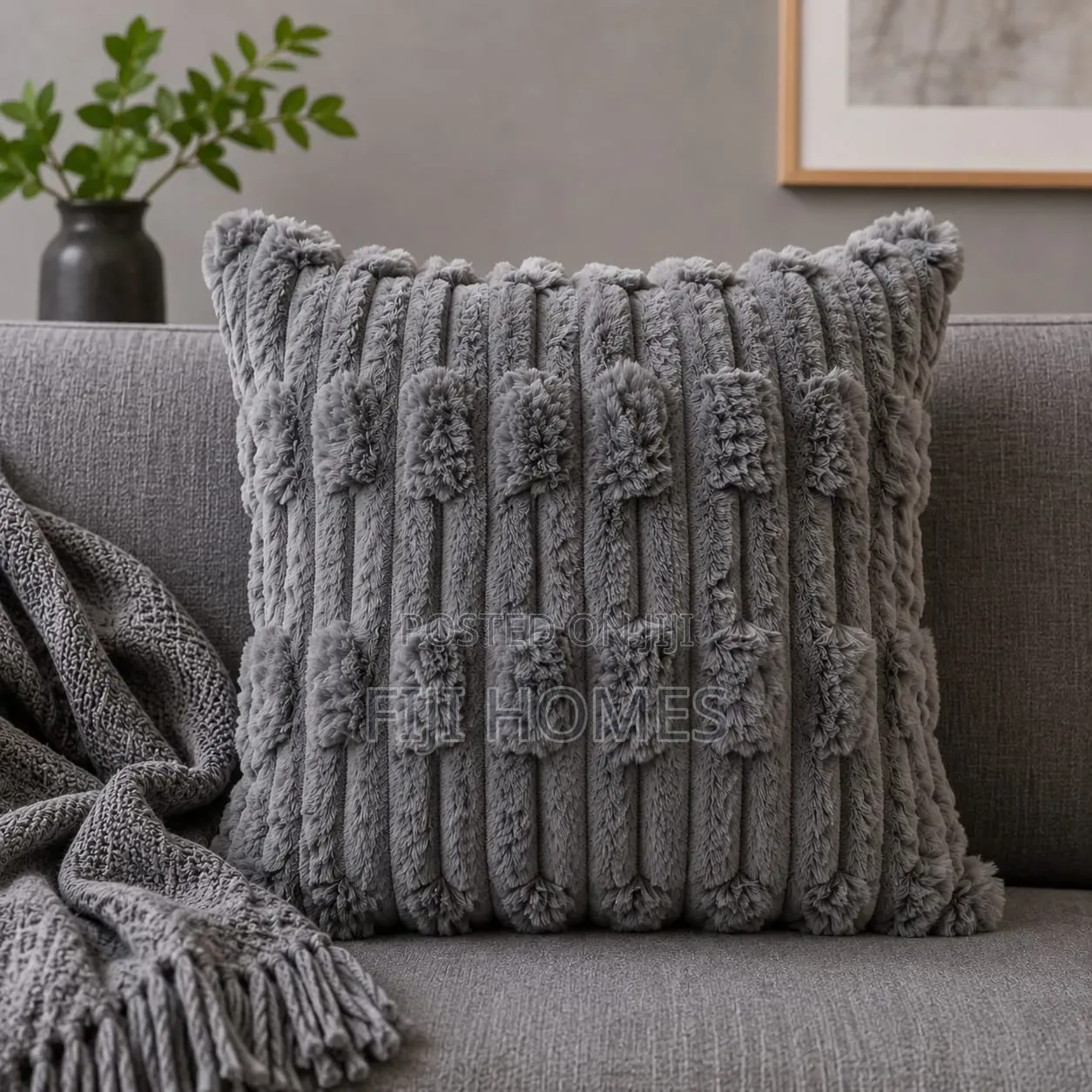 Rabbit Faux-Fur Cushion Covers 45x45cm