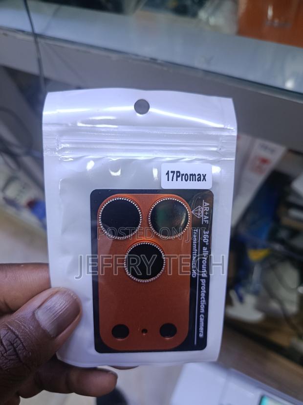 17promax Camera Lens Protector Features a Metallic Orange Backing For - main view