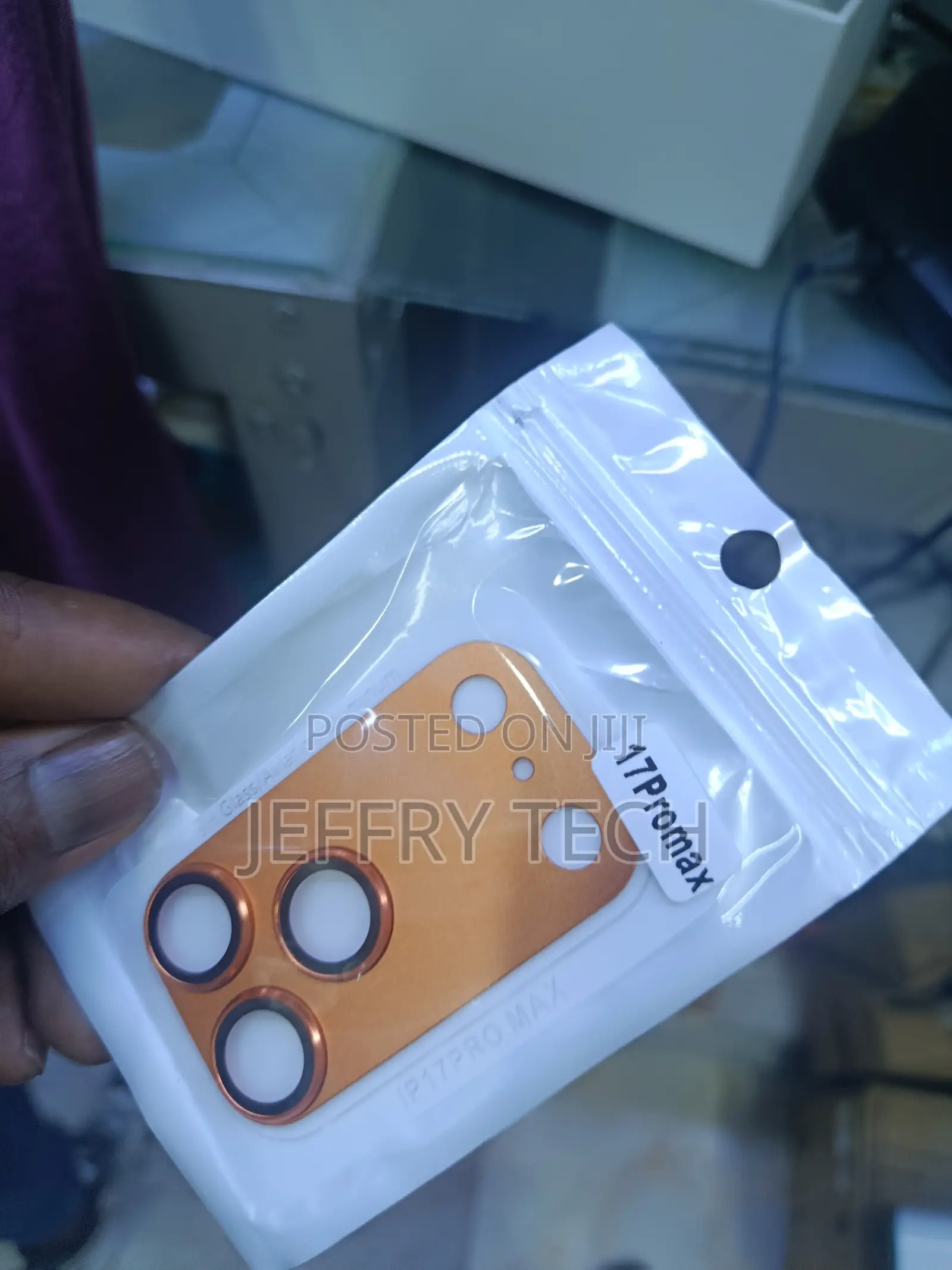 Titanium Camera Lens Protector for iPhone 17 Pro Max (Orange)