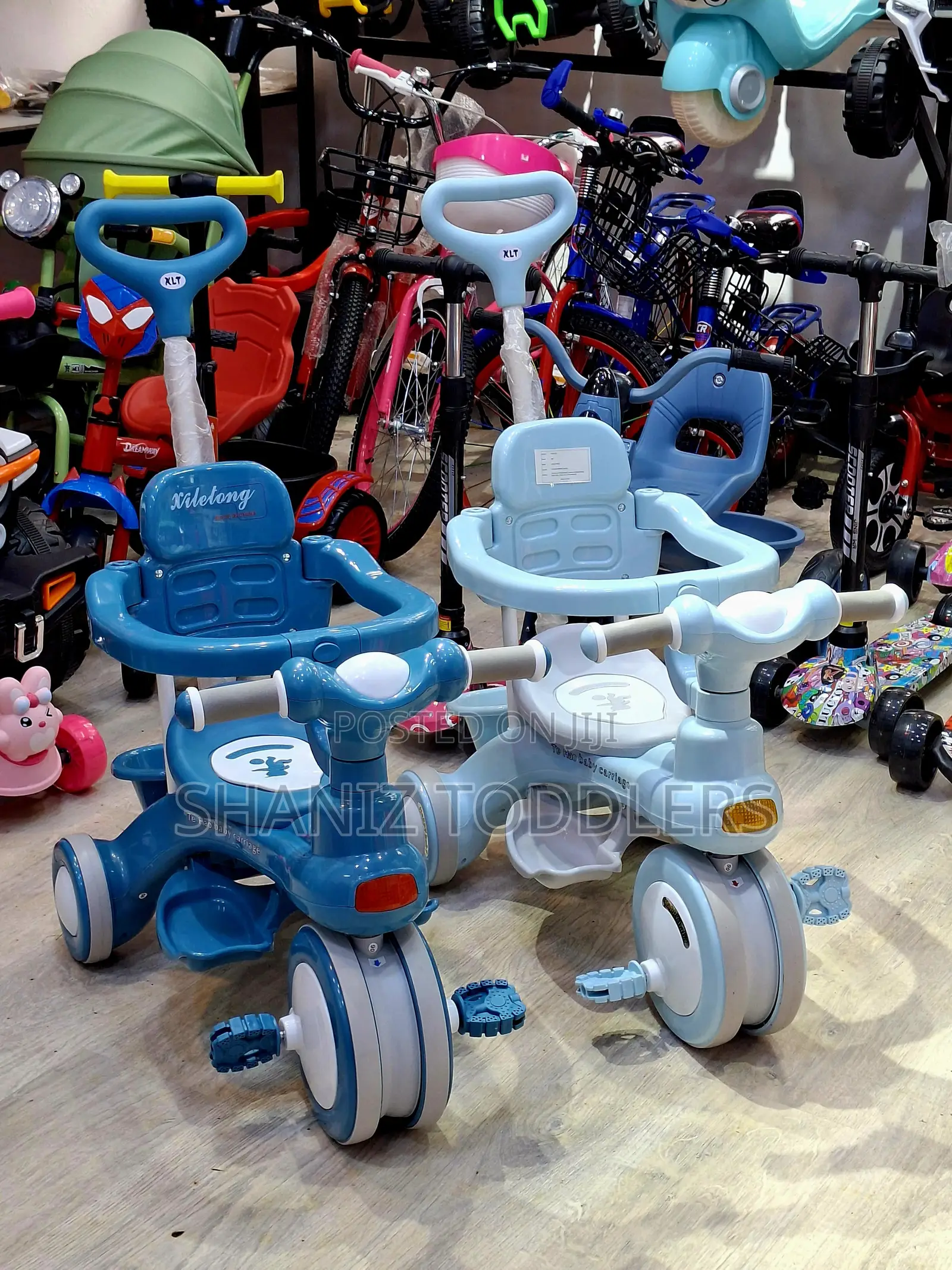 Baby Tricycle With Parent Push Handle Safe Kids Trike