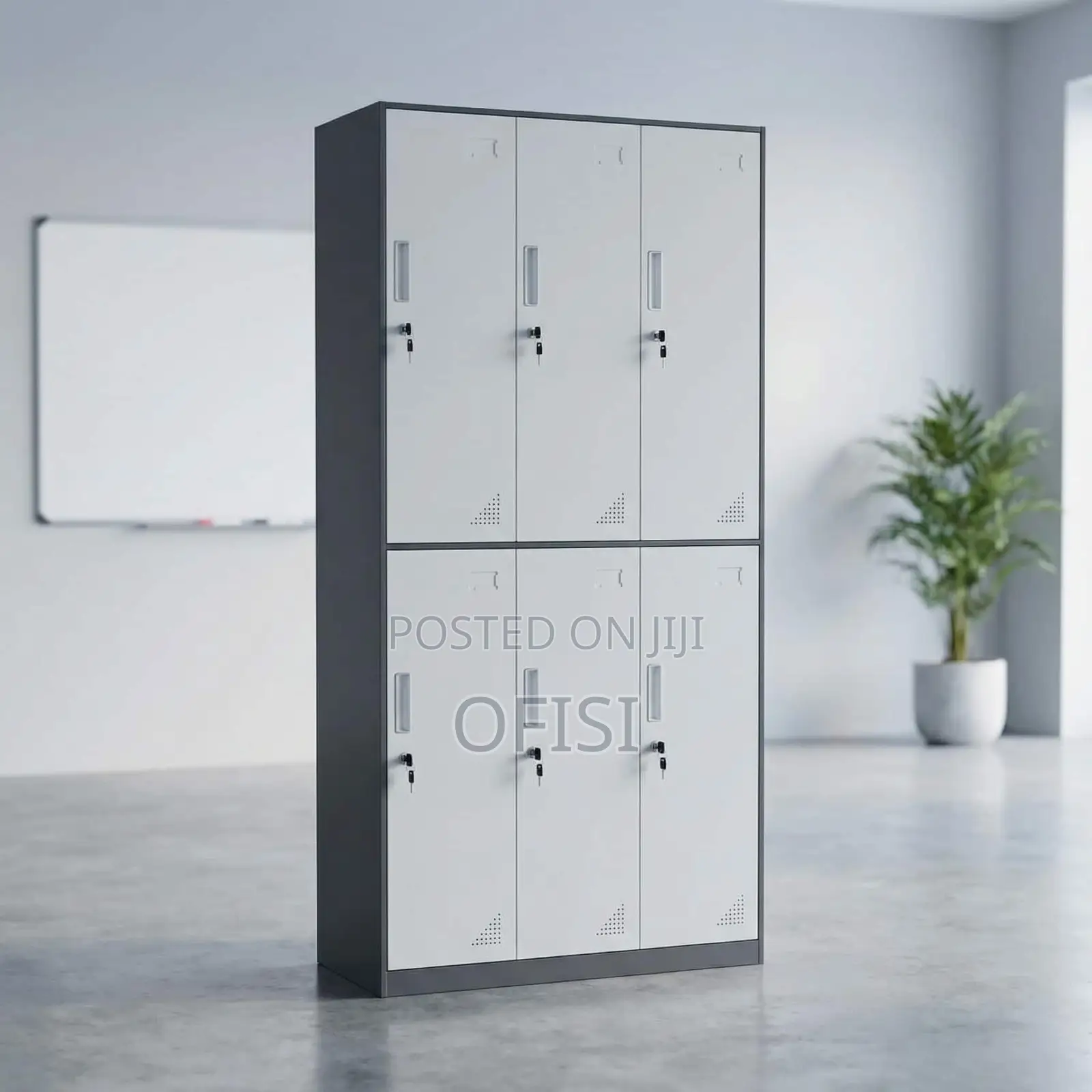 Office Cabinet; 6 Locker Metallic Office Cabinet