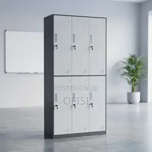 Office Cabinet; 6 Locker Metallic Office Cabinet