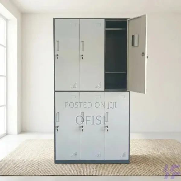 Office Cabinet; 6 Locker Metallic Office Cabinet