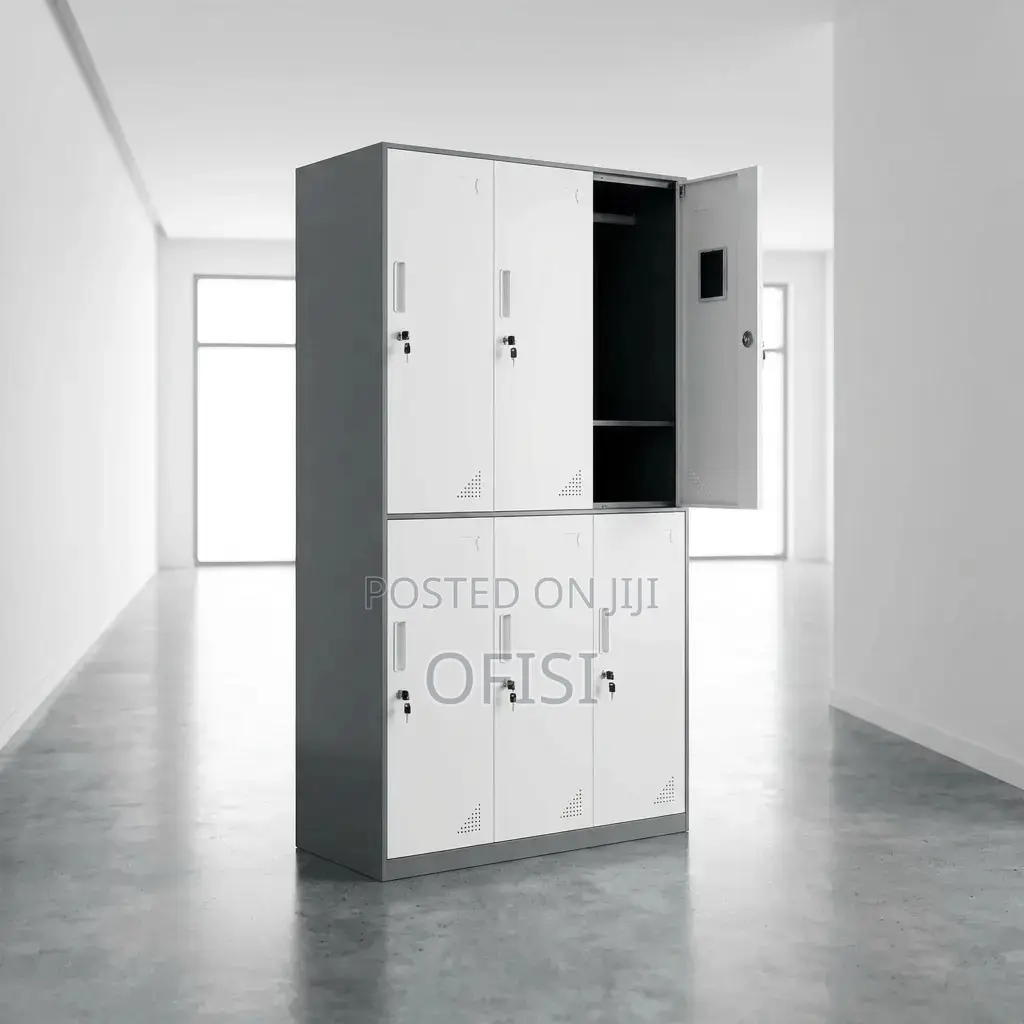 Office Cabinet; 6 Locker Metallic Office Cabinet