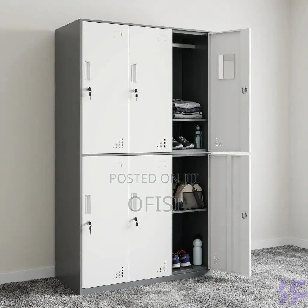 Office Cabinet; 6 Locker Metallic Office Cabinet