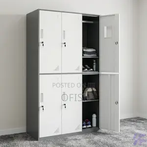 Office Cabinet; 6 Locker Metallic Office Cabinet
