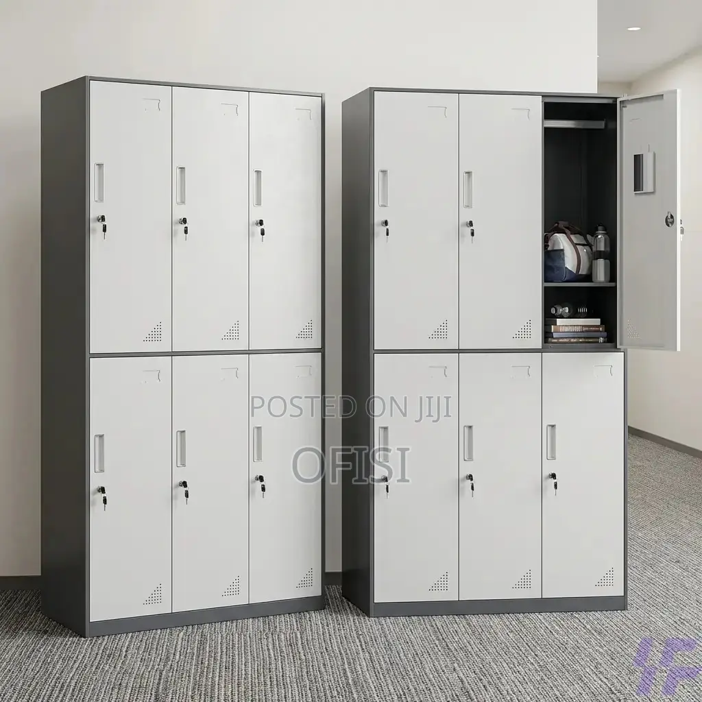 Office Cabinet; 6 Locker Metallic Office Cabinet