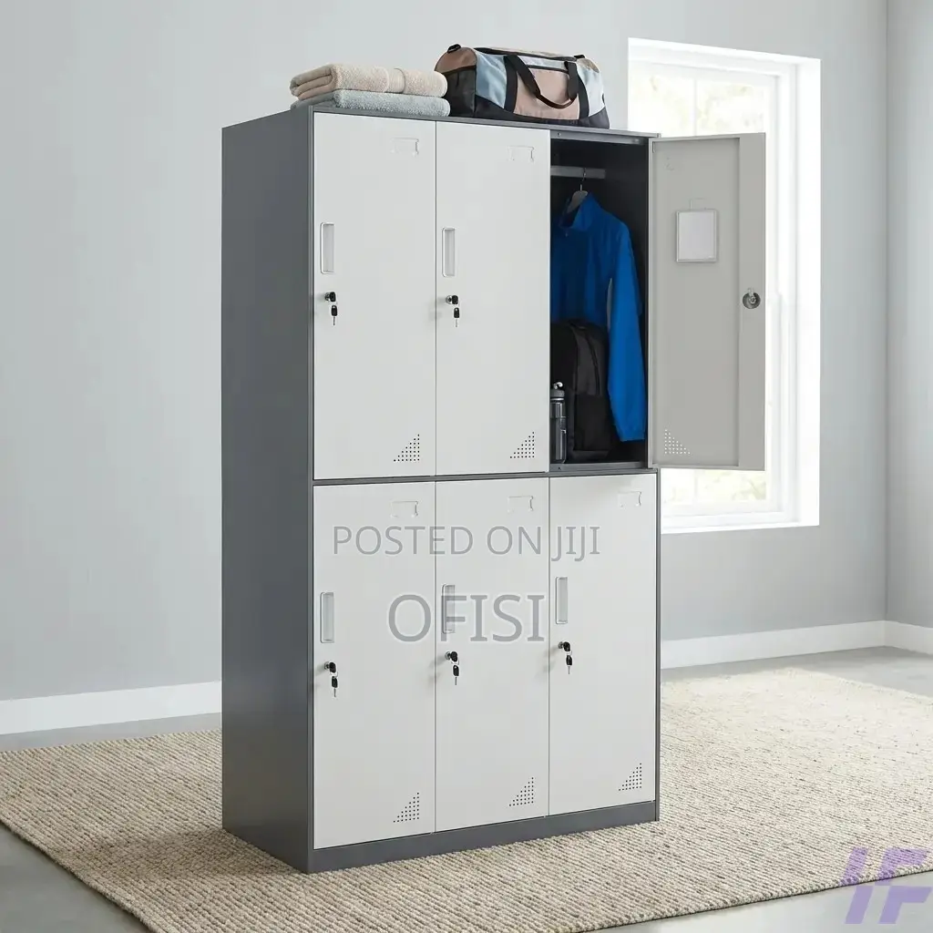 Office Cabinet; 6 Locker Metallic Office Cabinet
