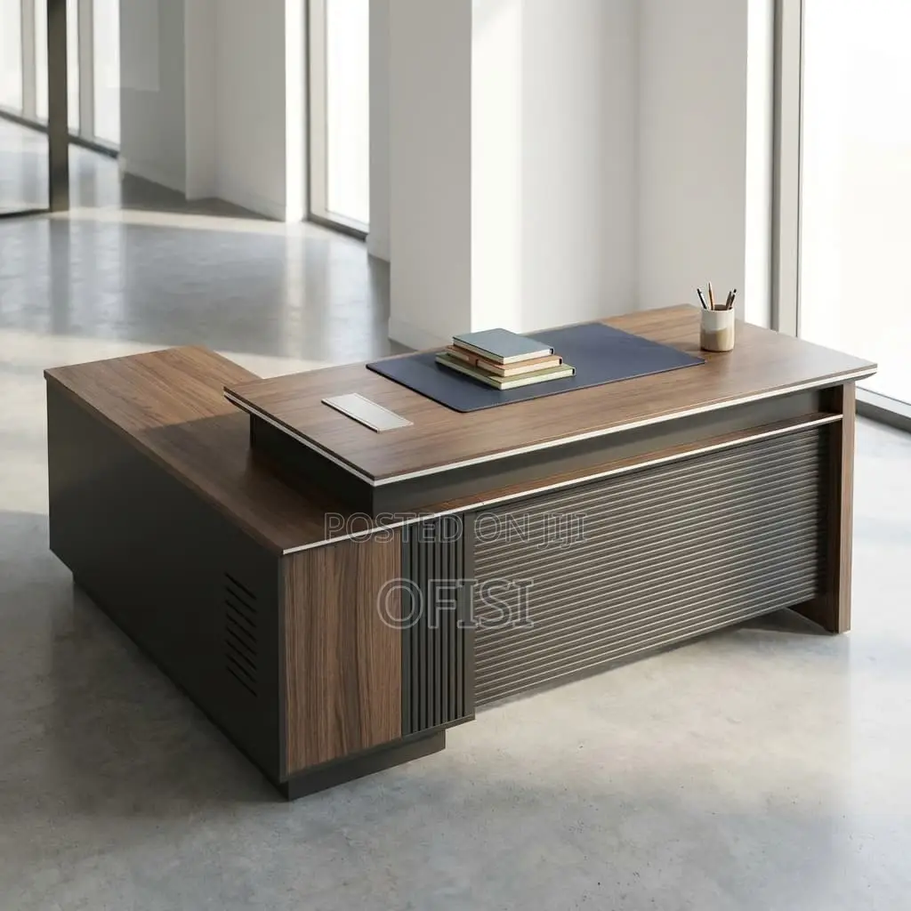 Office Desk; 2 Meter L-Shaped Executive Desk