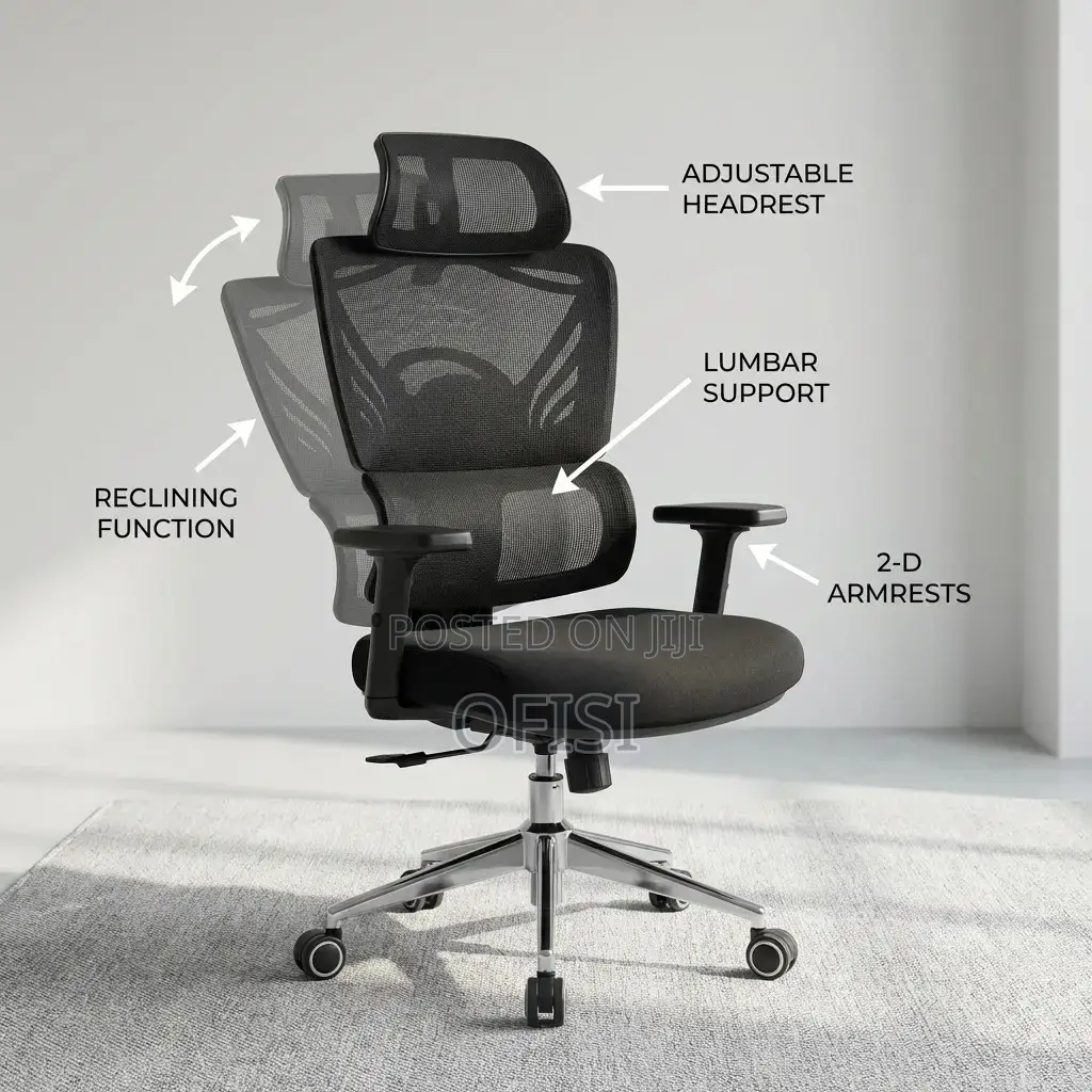 Office Chair; High Back Orthopedic Mesh Office Seat