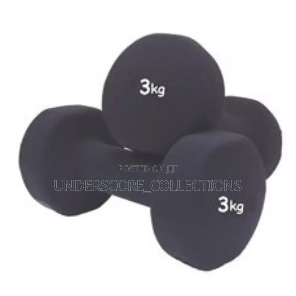 Black Neoprene-Coated Dumbbells