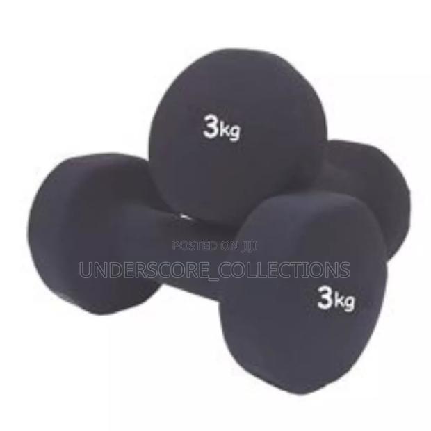 Black Neoprene-Coated Dumbbells
