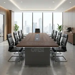 Boardroom Table; 12 Seater Rectangular Office Boardroom Table