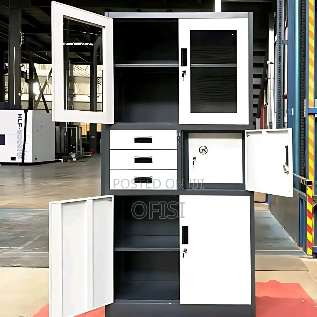 Office Cabinet; 2 Door Metallic Cabinet With Safe