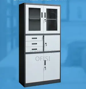 Office Cabinet; 2 Door Metallic Cabinet With Safe