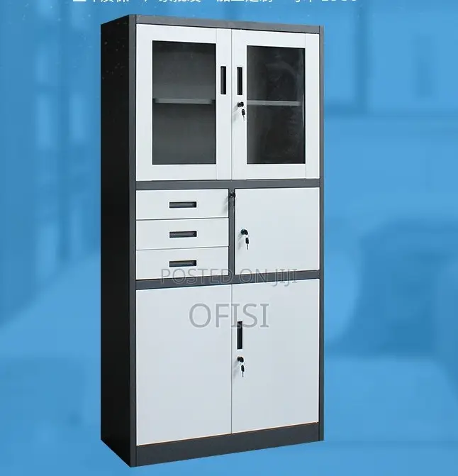 Office Cabinet; 2 Door Metallic Cabinet With Safe