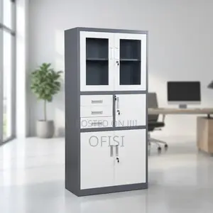 Office Cabinet; 2 Door Metallic Cabinet With Safe