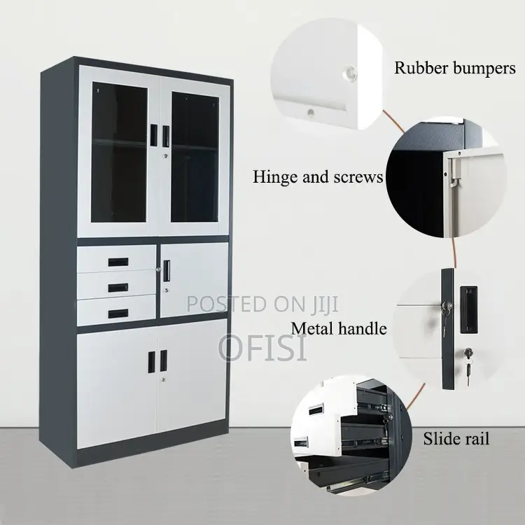 Office Cabinet; 2 Door Metallic Cabinet With Safe