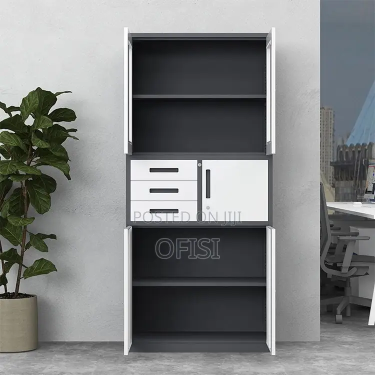 Office Cabinet; 2 Door Metallic Cabinet With Safe