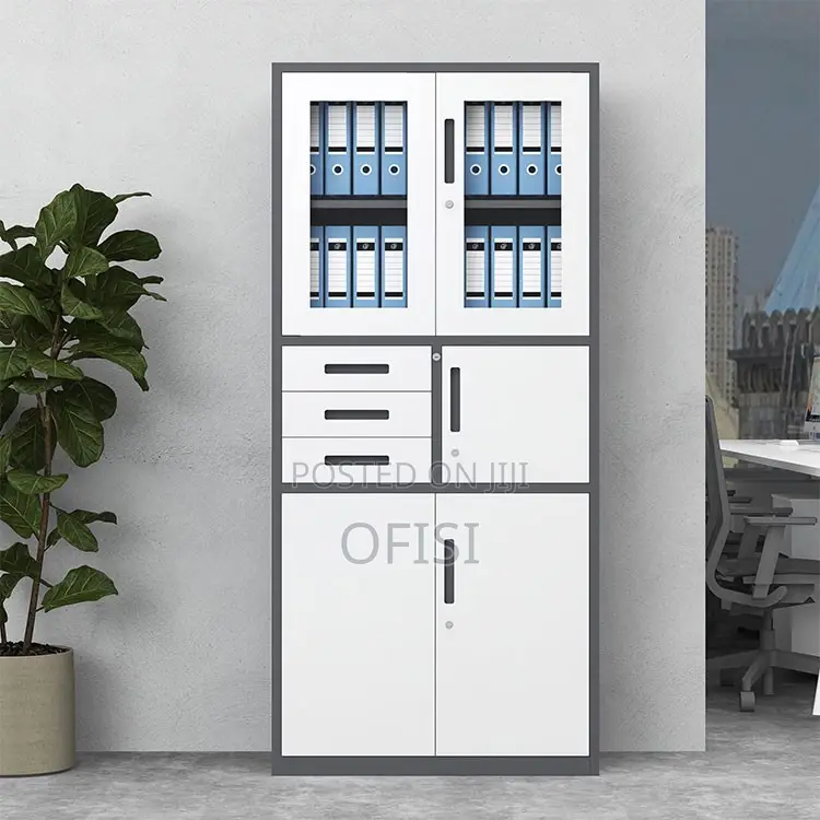 Office Cabinet; 2 Door Metallic Cabinet With Safe