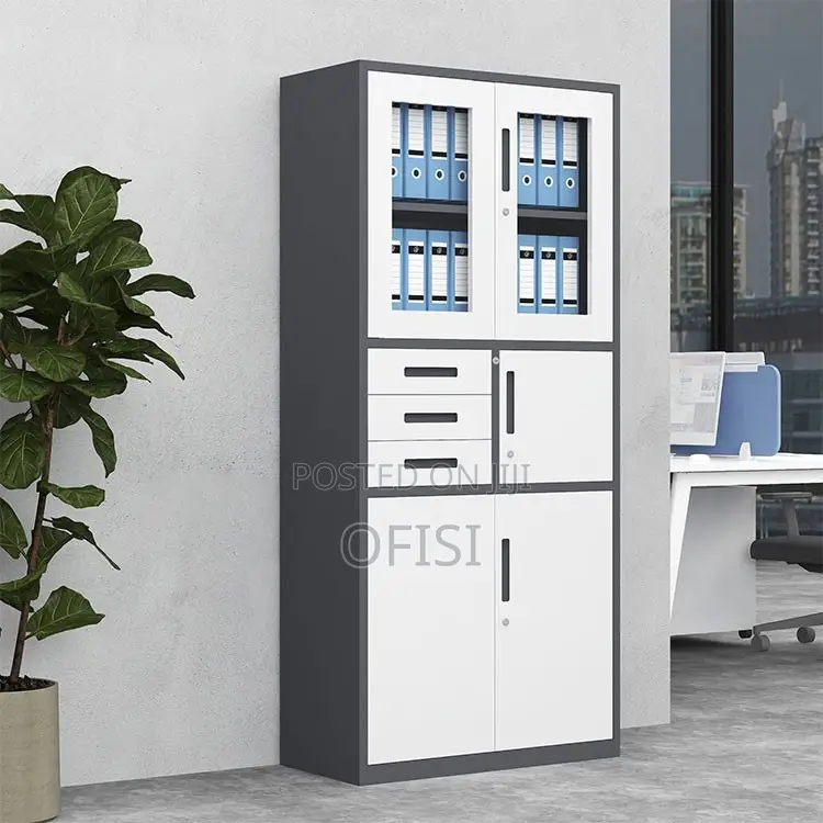 Office Cabinet; 2 Door Metallic Cabinet With Safe