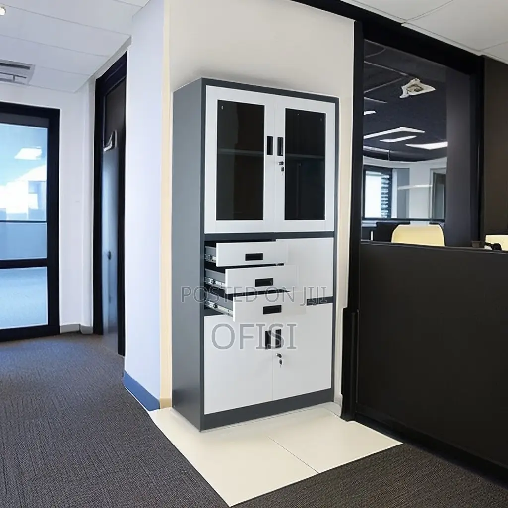 Office Cabinet; 2 Door Metallic Cabinet With Safe