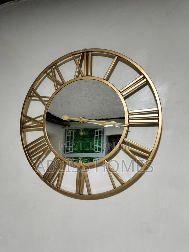 Creative Wall Clock Metal With Mirror - thumbnail 2