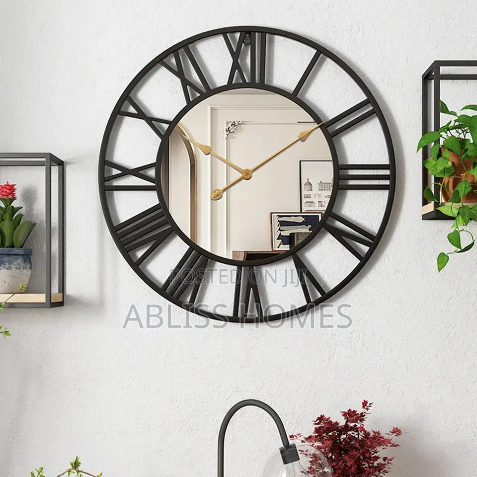 Creative Wall Clock Metal With Mirror