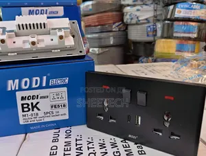 Black Usb Twin Socket