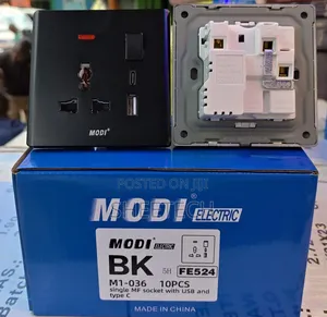 Single Socket Usb Black