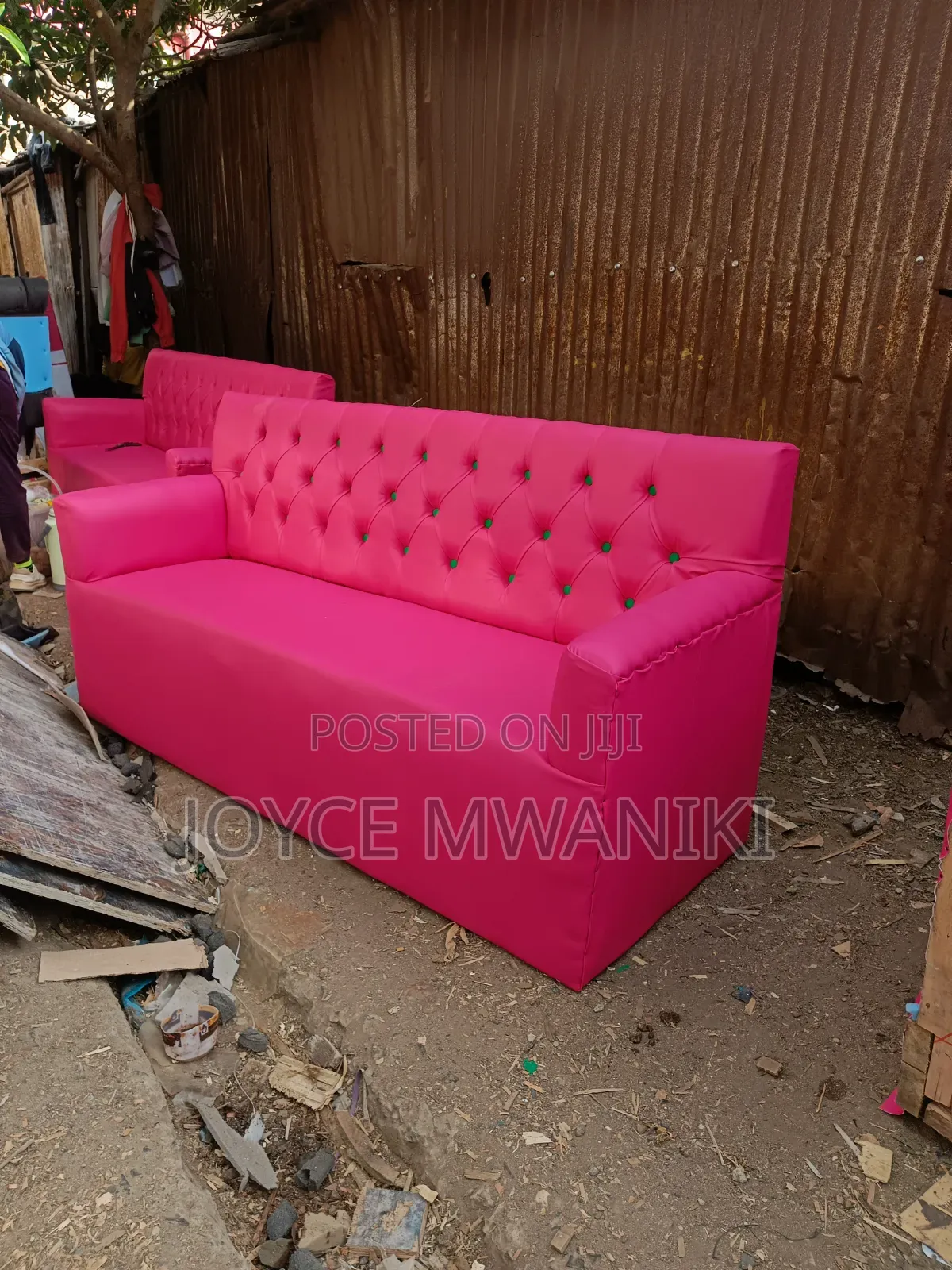 Restaurant Couch or Waiting Seat, Hot Pink