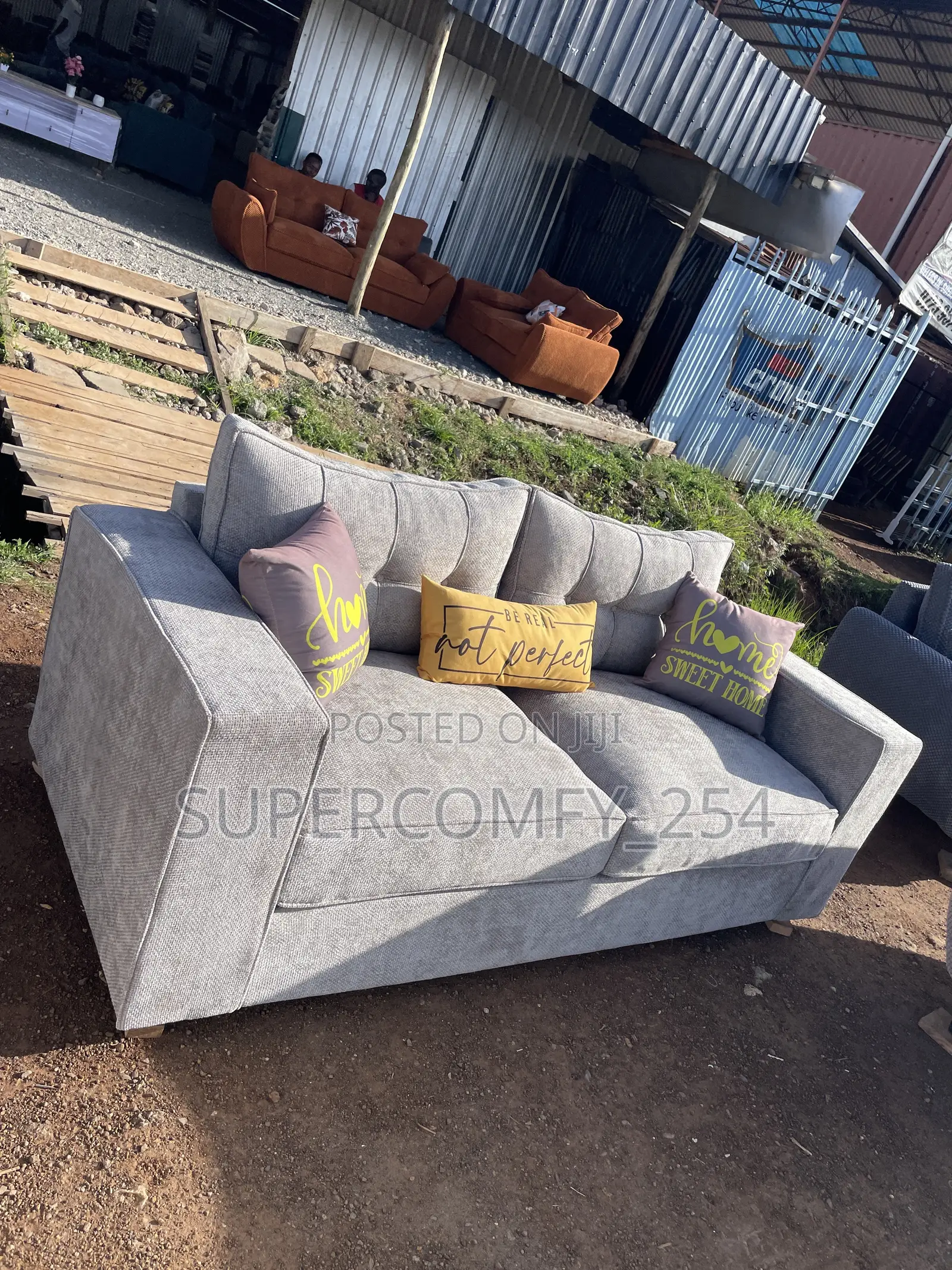 Modern Three Seater Box Sofa