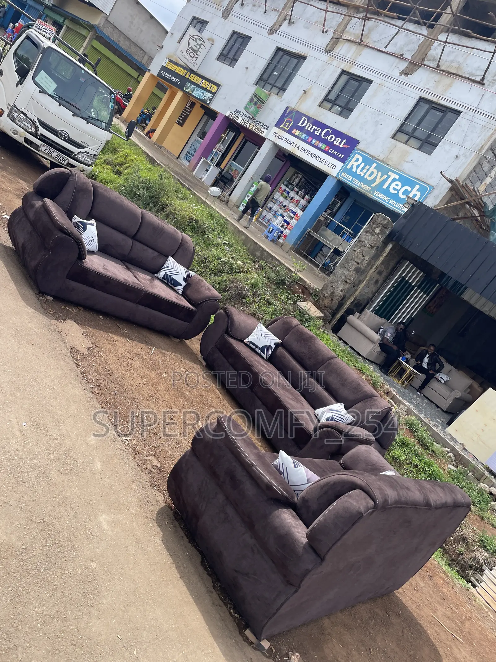 Antique Buffalo Sofa Set