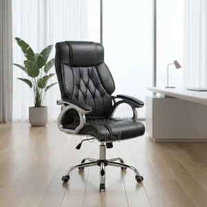 Office Chair; High Back Leather Ergonomic Office Chair