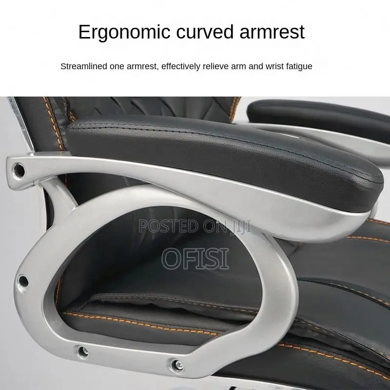 Office Chair; High Back Leather Ergonomic Office Chair
