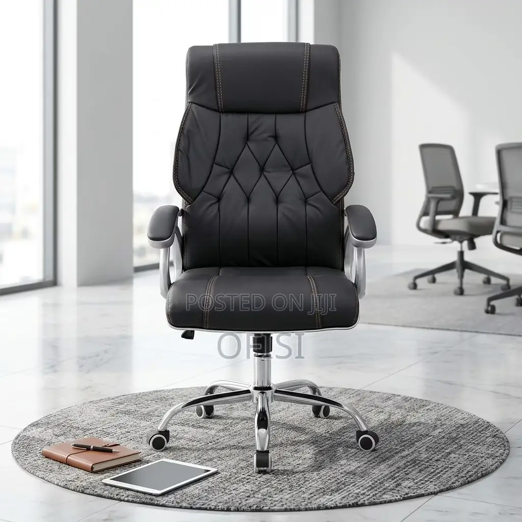 Office Chair; High Back Leather Ergonomic Office Chair